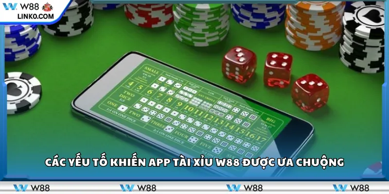 Các yếu tố khiến app Tài Xỉu W88 được ưa chuộng