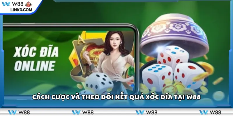 Cách cược và theo dõi kết quả Xóc Đĩa tại W88